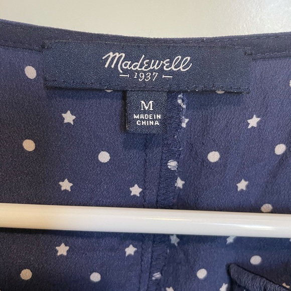 Navy Madewell Printed top - Picture 1 of 2